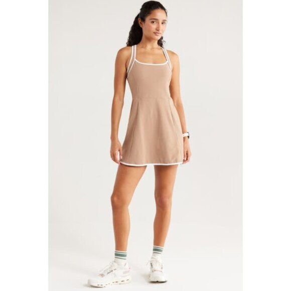 Recess Pickleball x Zella The Grace Court Dress in Tan Portabella Size X-Large - Picture 8 of 9